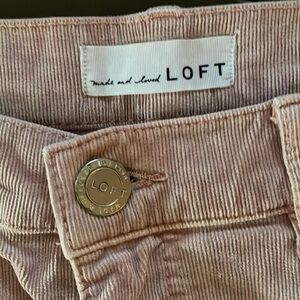 Loft pink corduroy size 6/28 modern skinny pant